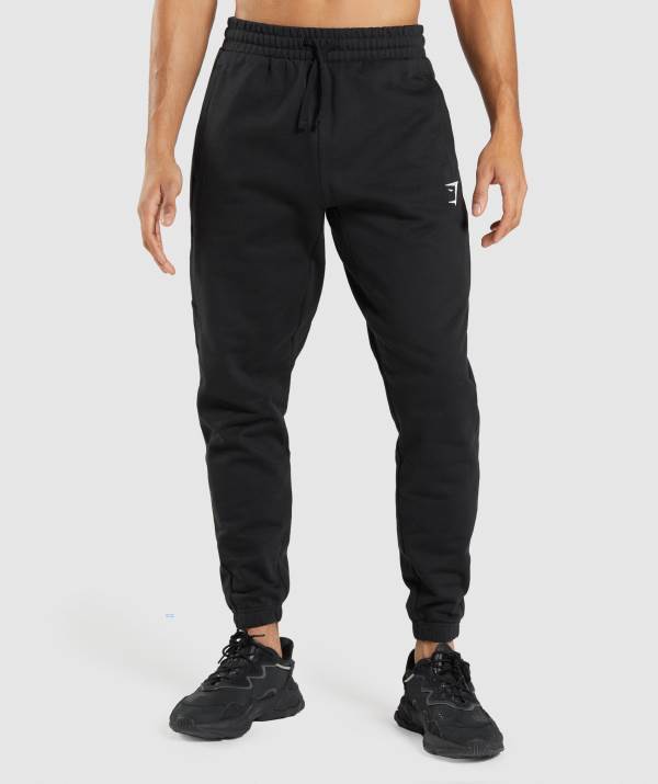 Panske Joggers Gymshark Essential Oversized Čierne | RQ8951620